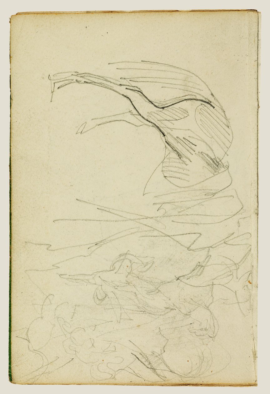 Kompositionsstudie, Pferdestudien von Theodore Gericault
