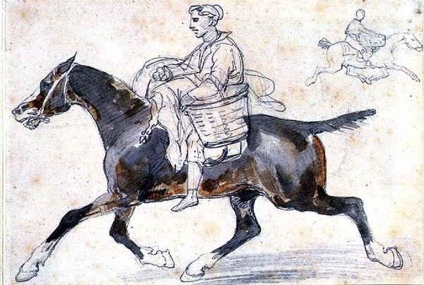 Englischer Metzger zu Pferd von Theodore Gericault
