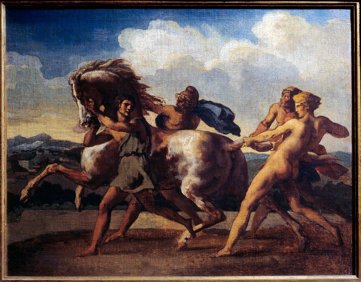 Pferdehalt durch Sklaven von Theodore Gericault