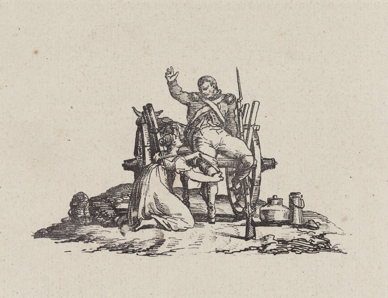Die Milchmagd und der Veteran von Theodore Gericault