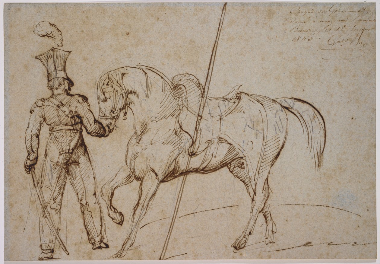 Lanzenreiter und Pferd von Theodore Gericault