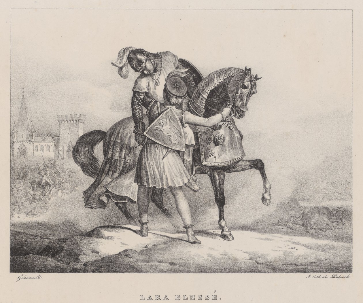 Lara verwundet von Theodore Gericault