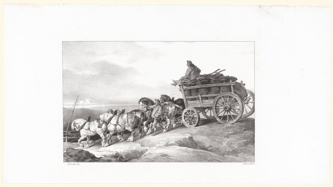 Der Kohlenwagen von Theodore Gericault