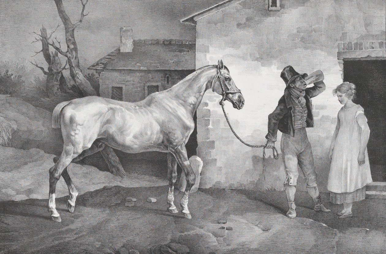 Altes Pferd an einer Gasthaustür von Theodore Gericault