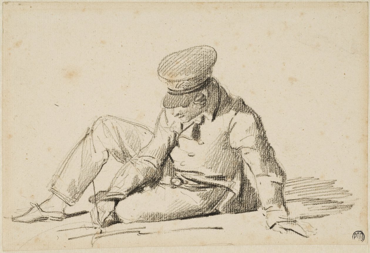 Junge, der auf der Straße zeichnet von Theodore Gericault