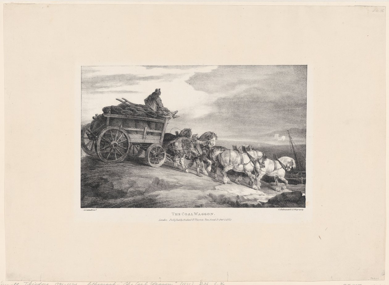 Der Kohlenwagen von Theodore Gericault