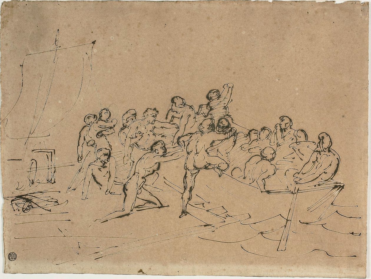 Die Rettung der Überlebenden des Floßes der Medusa von Theodore Gericault