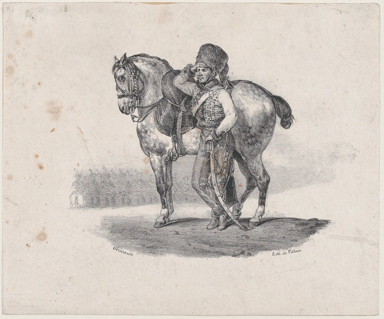 Die Trompete der Husaren von Theodore Gericault