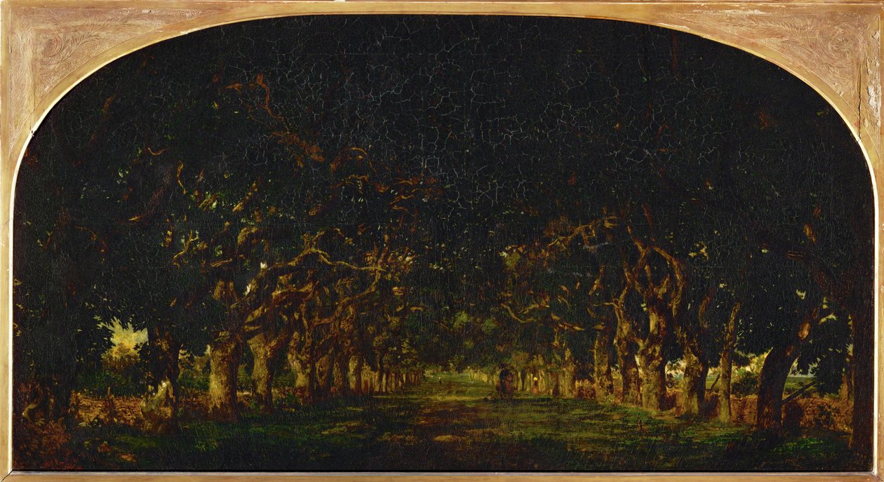 Kastanienallee am Schloss Souliers, in der Nähe von Bressuire von Theodore Rousseau