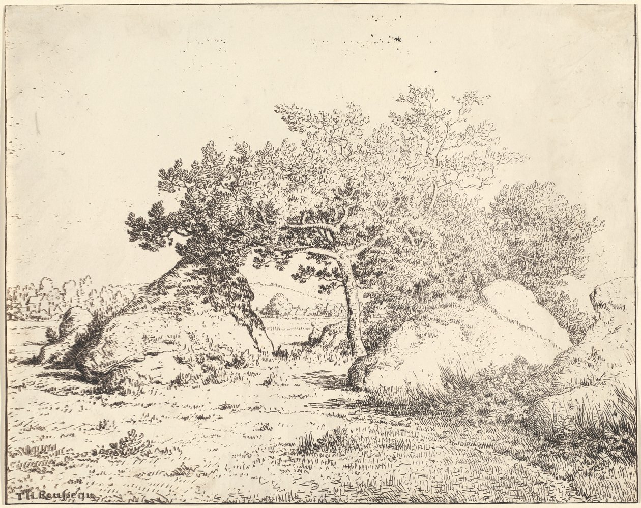Der Kirschbaum von La Plante à Biau von Theodore Rousseau