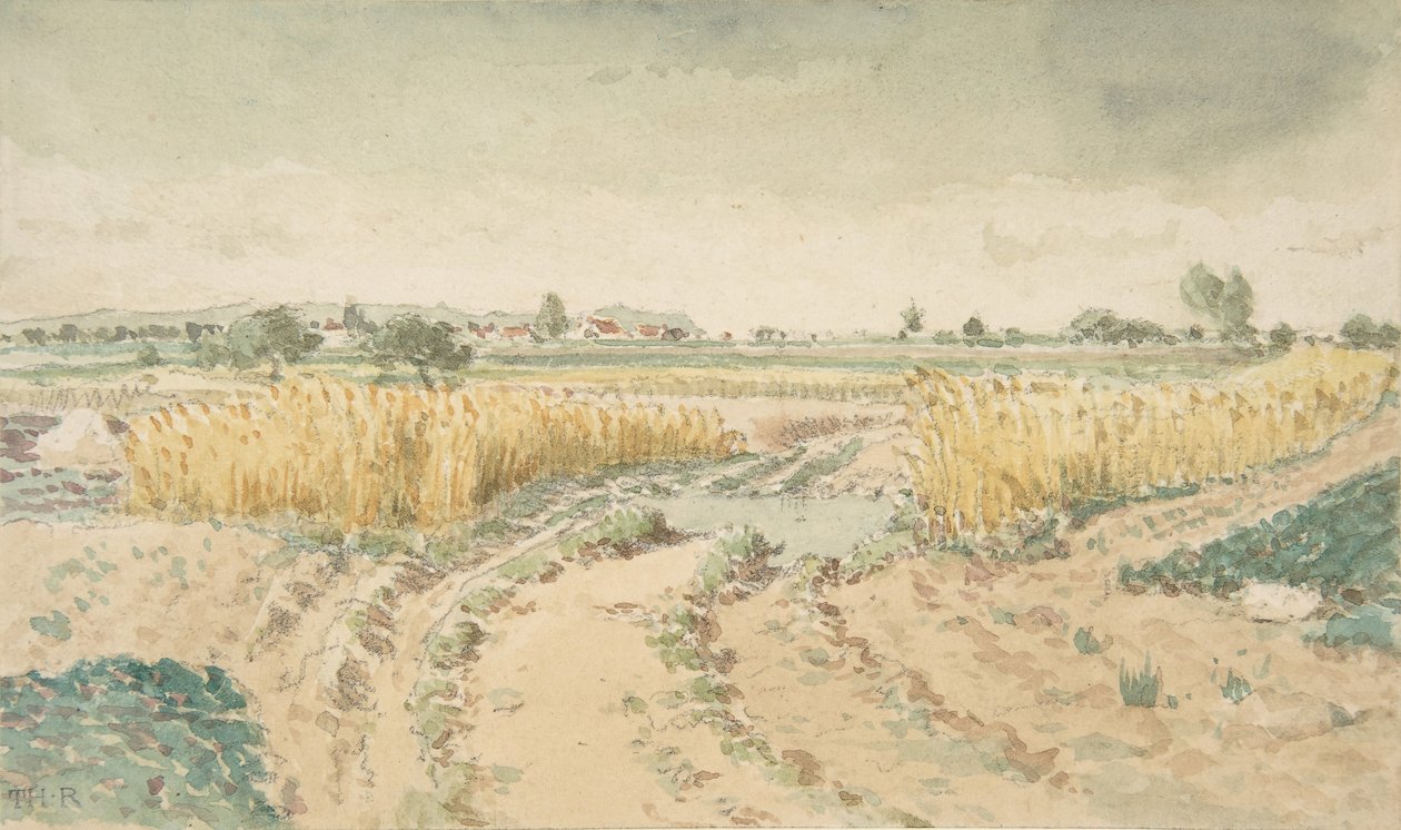Weizenfelder von Theodore Rousseau
