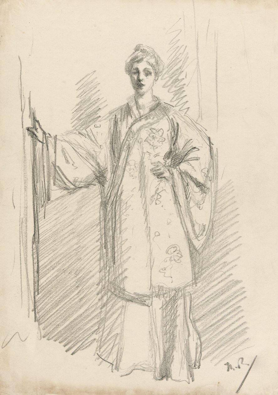Stehende Figur in einem chinesischen Gewand von Theodore Roussel