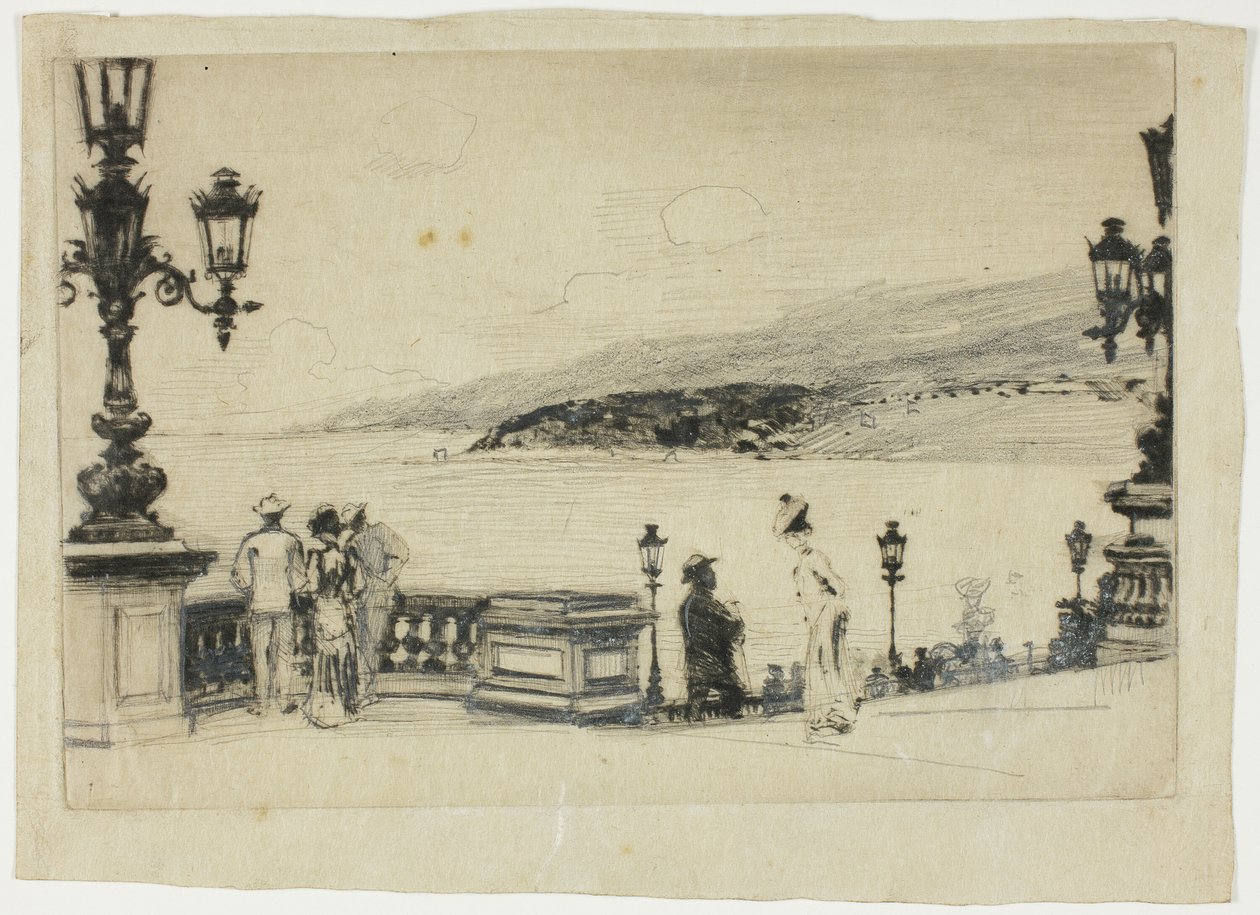 Studie für Die Terrasse, Monte Carlo von Theodore Roussel