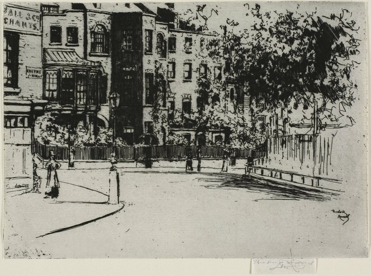 Die Ecke von Cheyne Walk, Chelsea von Theodore Roussel