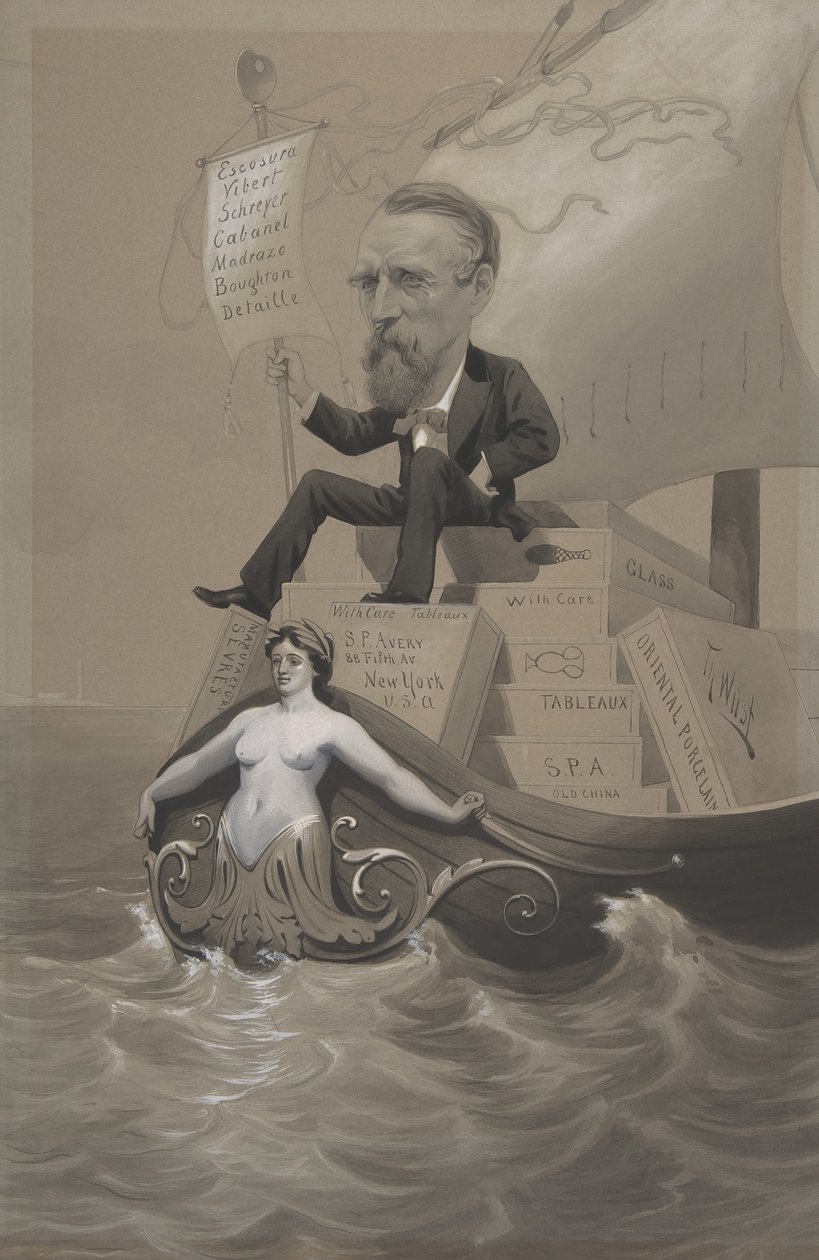 Samuel P. Avery transportiert seine Schätze über das Meer, ca. 1875-80 von Theodore Wust