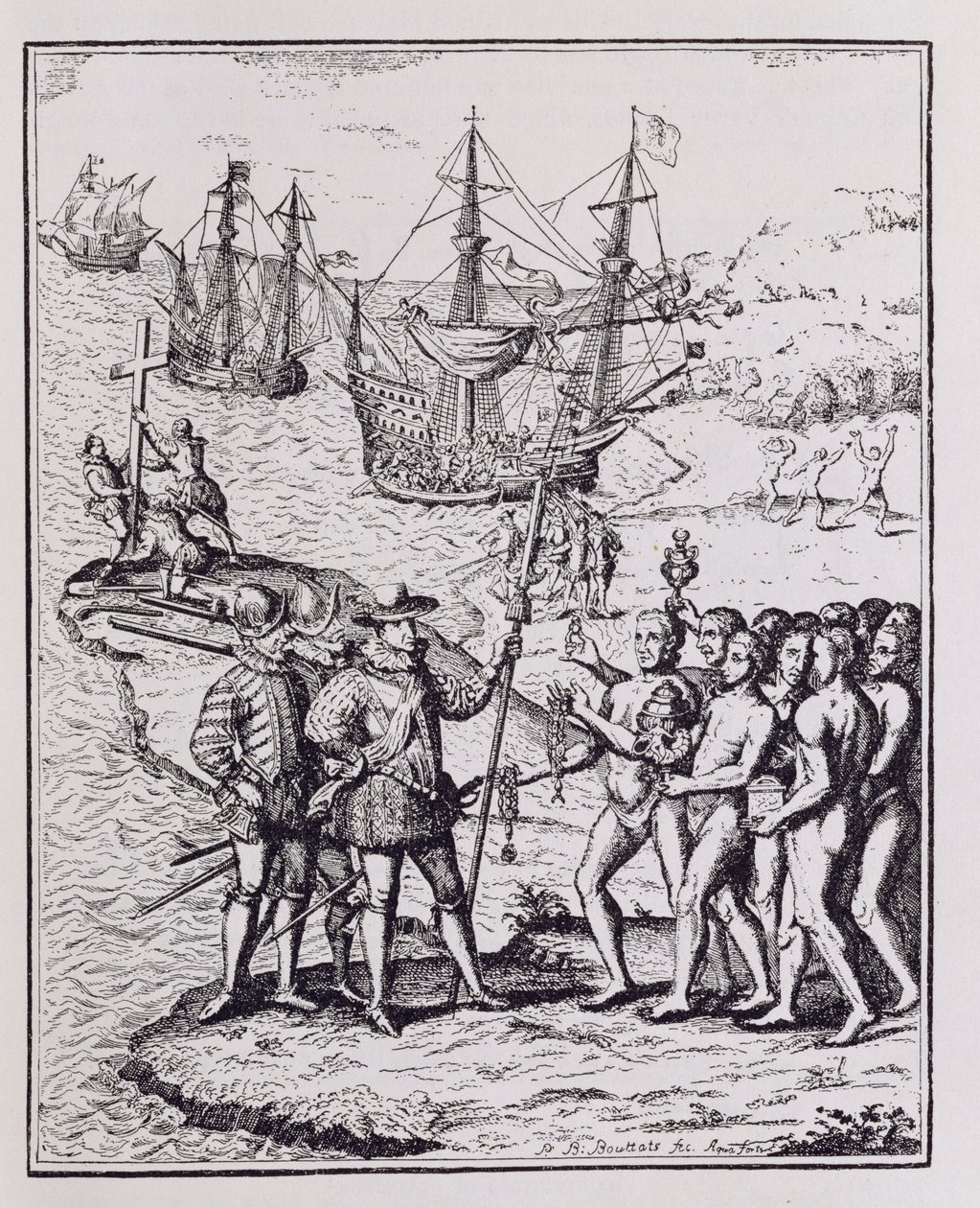 Kolumbus auf Hispaniola, aus 