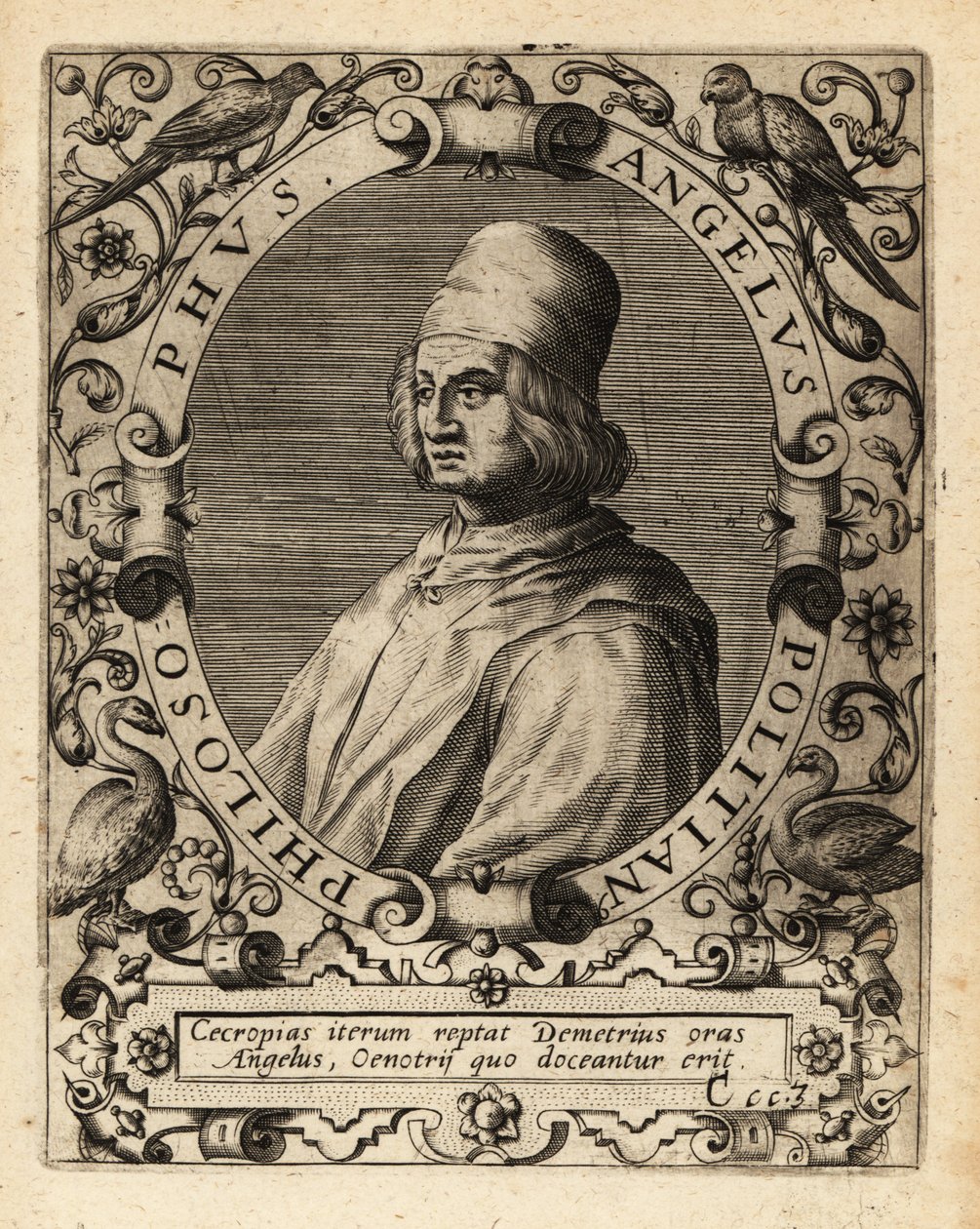 Poliziano, italienischer klassischer Gelehrter von Theodore de Bry