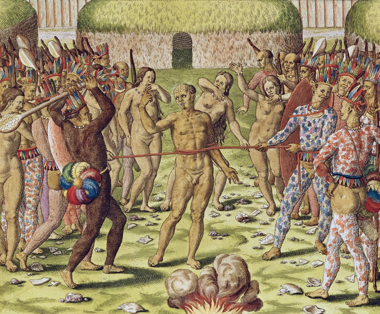 Die Hinrichtung eines Feindes durch die Topinambous-Indianer, 1562 von Theodore de Bry