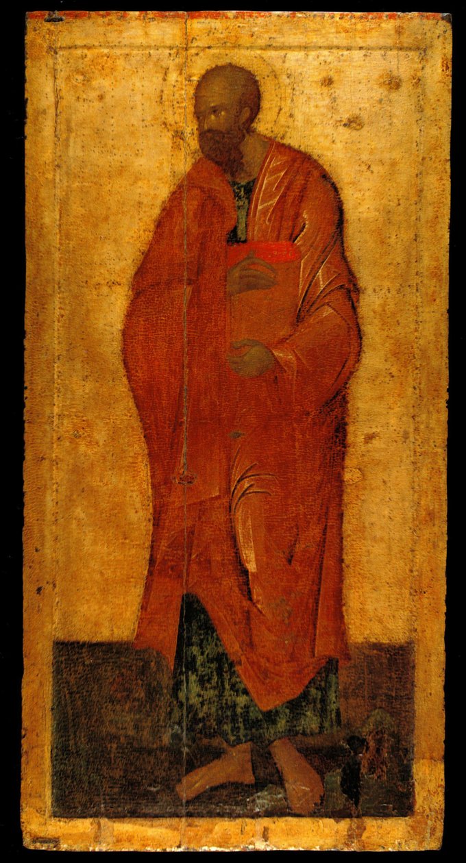 Der Apostel Paulus. Ikone aus der Deesis-Ikonostase, letztes Viertel des 14. Jahrhunderts von Theophanes the Greek