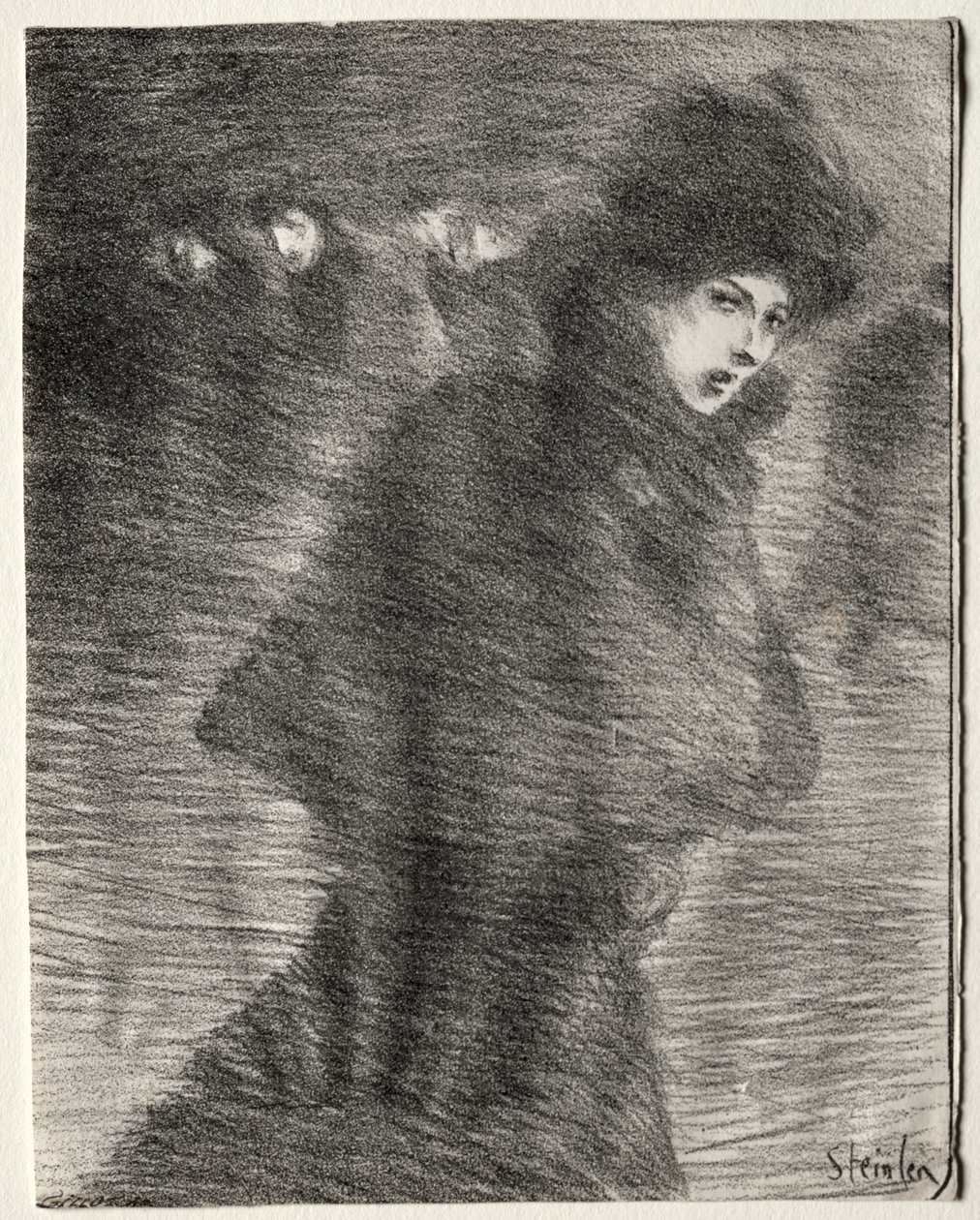 Eine vorbeigehende Frau von Théophile Alexandre Steinlen