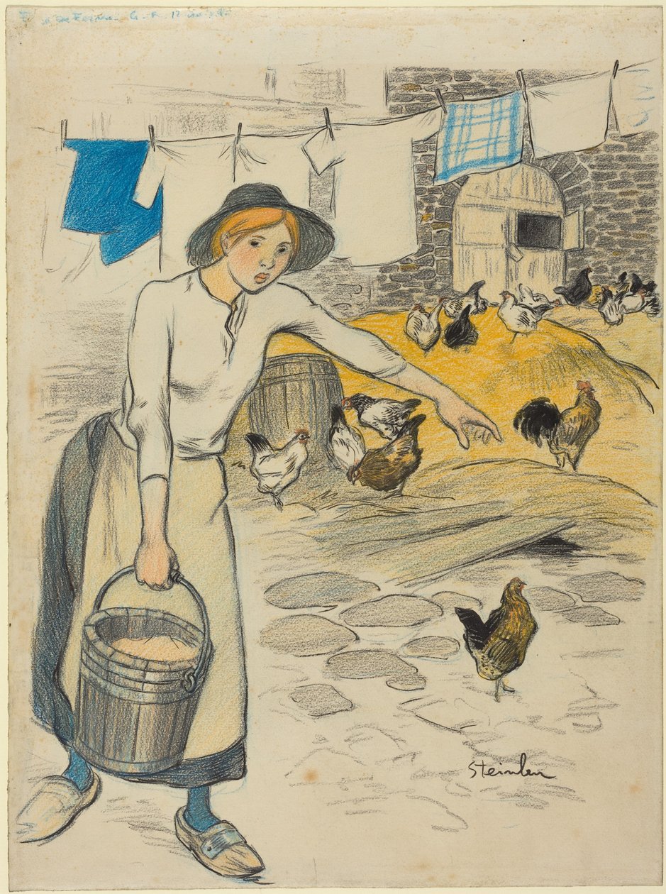 Bauernmädchen von Théophile Alexandre Steinlen