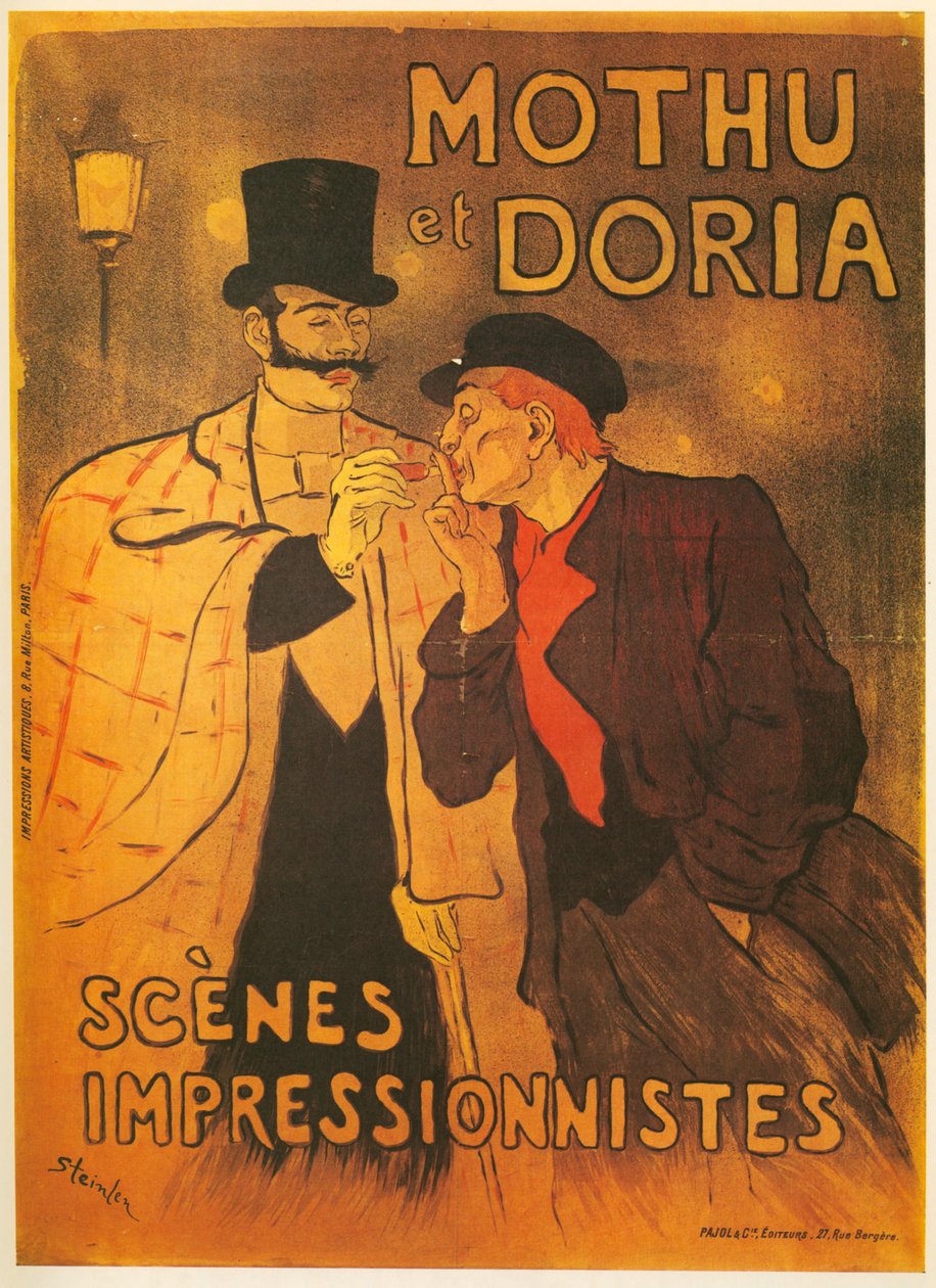 Théophile A. Steinlen: Mothu et Doria. Szenen Impressionistes. Frankreich (Litho) von Théophile Alexandre Steinlen