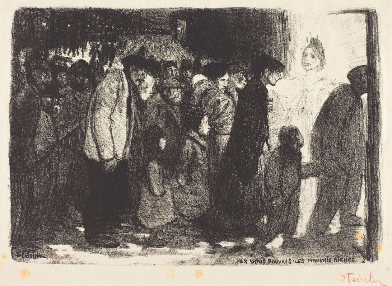 An die wahren Armen: Die bösen Reichen von Théophile Alexandre Steinlen