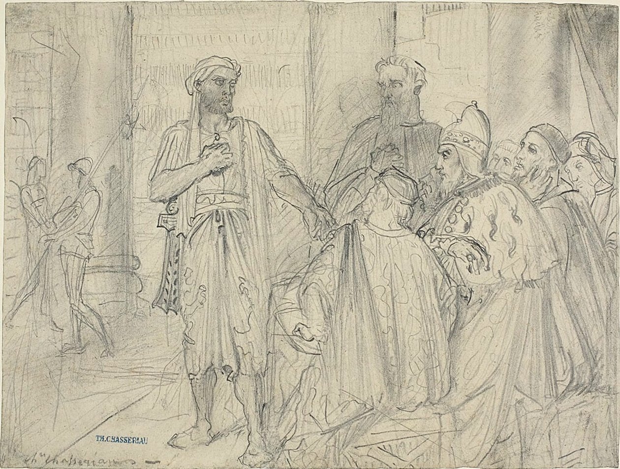 Othellos Rede an die Senatoren von Venedig von Théodore Chassériau