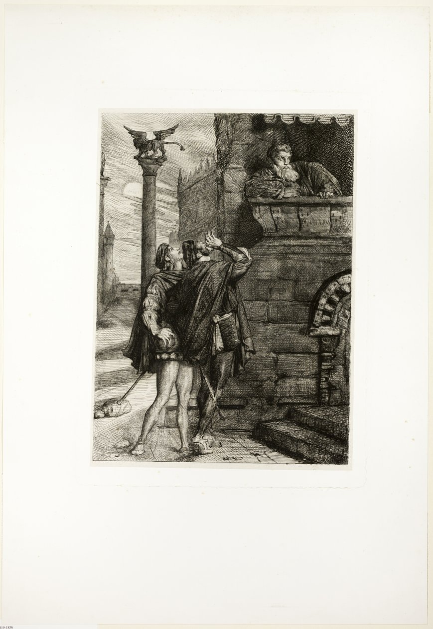 Owake! was ho! Brabantio! Diebe! Diebe!, Platte eins aus Othello von Théodore Chassériau