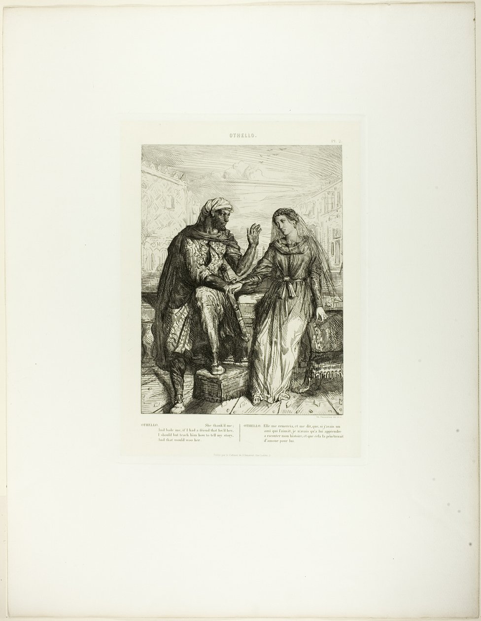 Sie dankte mir, Platte 2 (Akt 1, Szene 3), aus Othello von Théodore Chassériau
