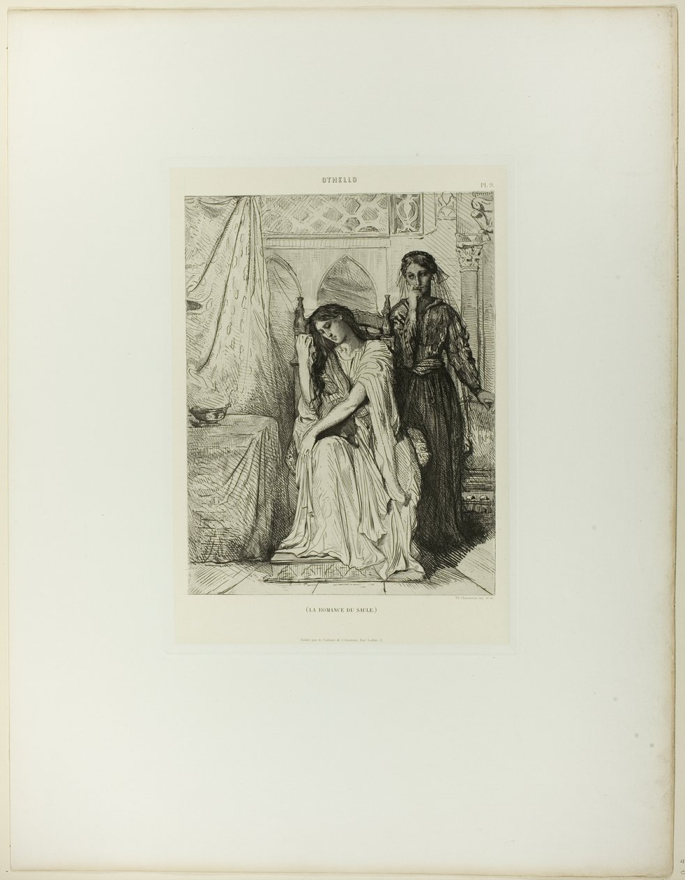 Das Weidenlied, Platte neun aus Othello von Théodore Chassériau