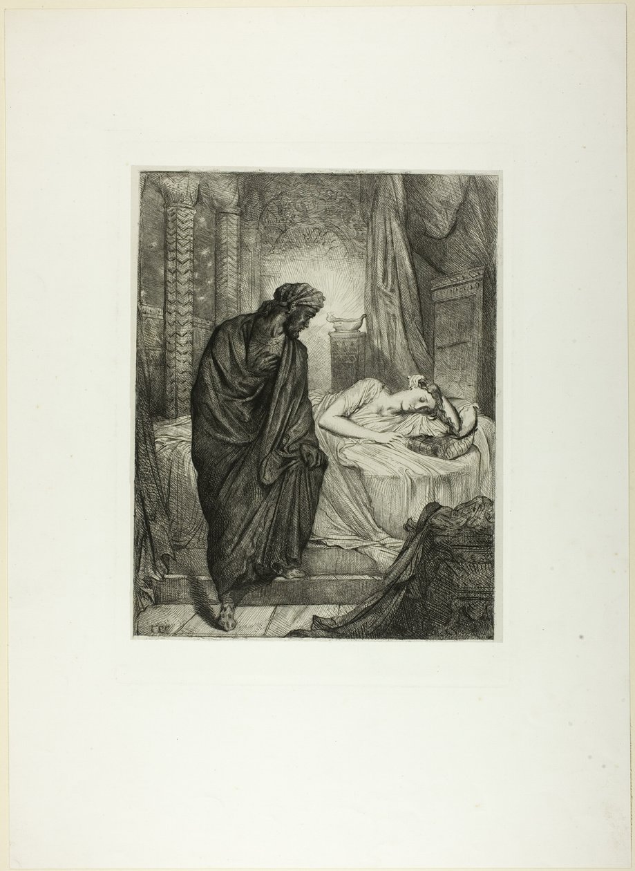 Doch sie muss sterben, Platte elf aus Othello von Théodore Chassériau