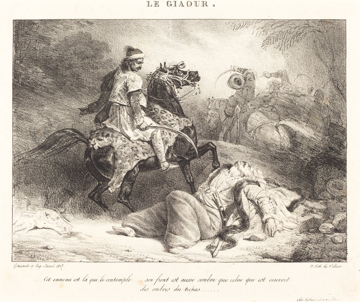 Le Giaour (Der Ungläubige) von Théodore Gericault and Eugène Louis Lami