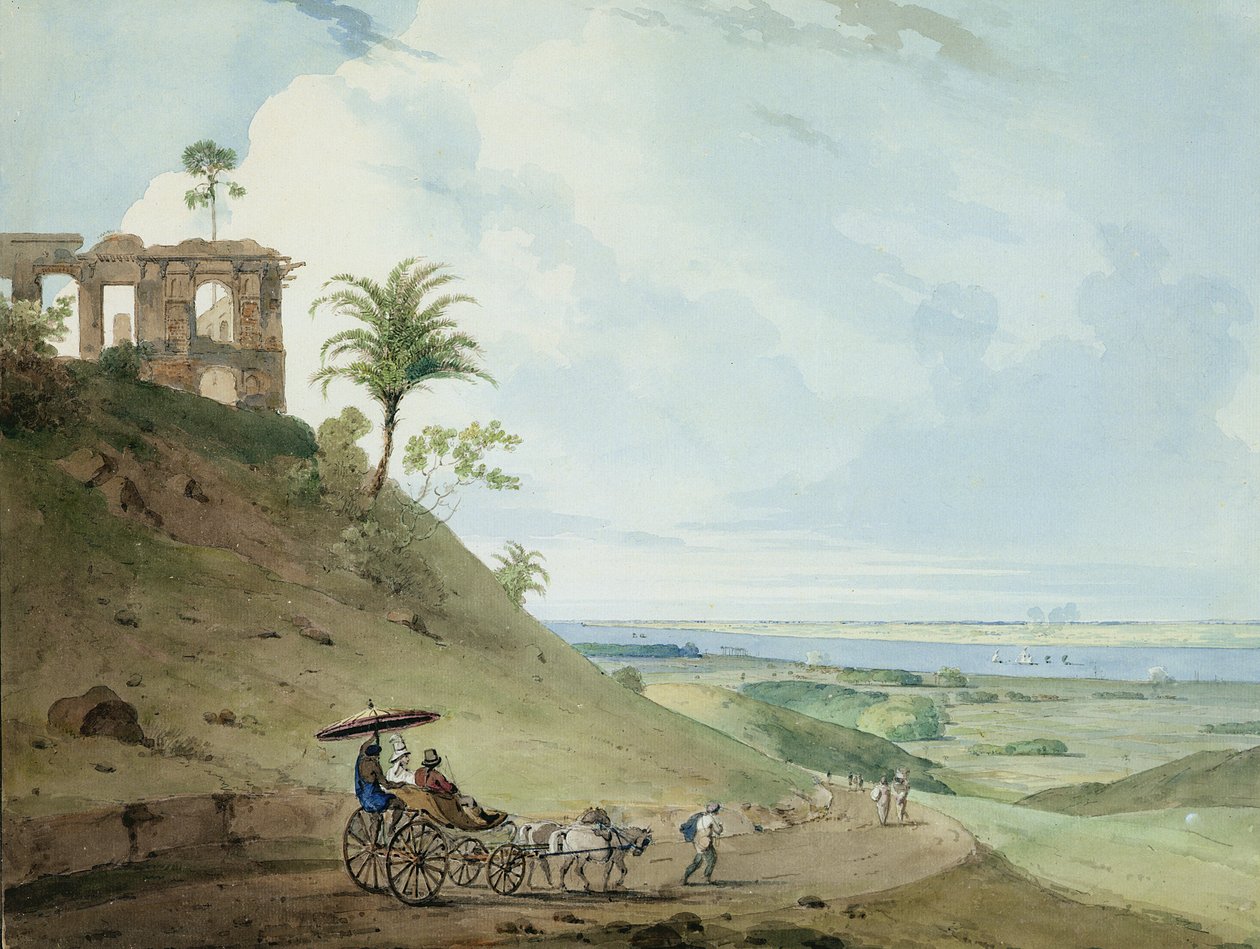 Ruinen auf Pir Pihar, nahe Monghy, Bihar, 1790 von Thomas und William Daniell