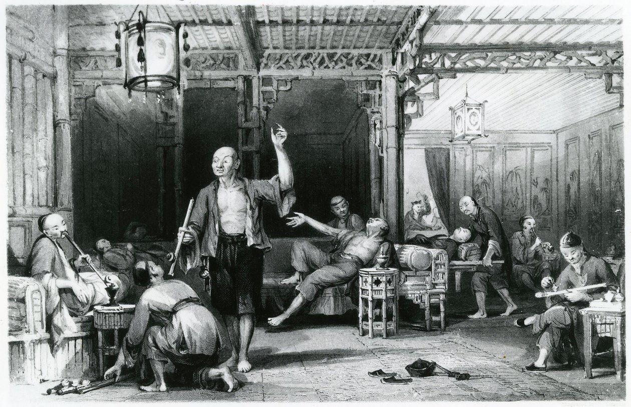 Chinesische Opiumraucher, 1843 von Thomas Allom