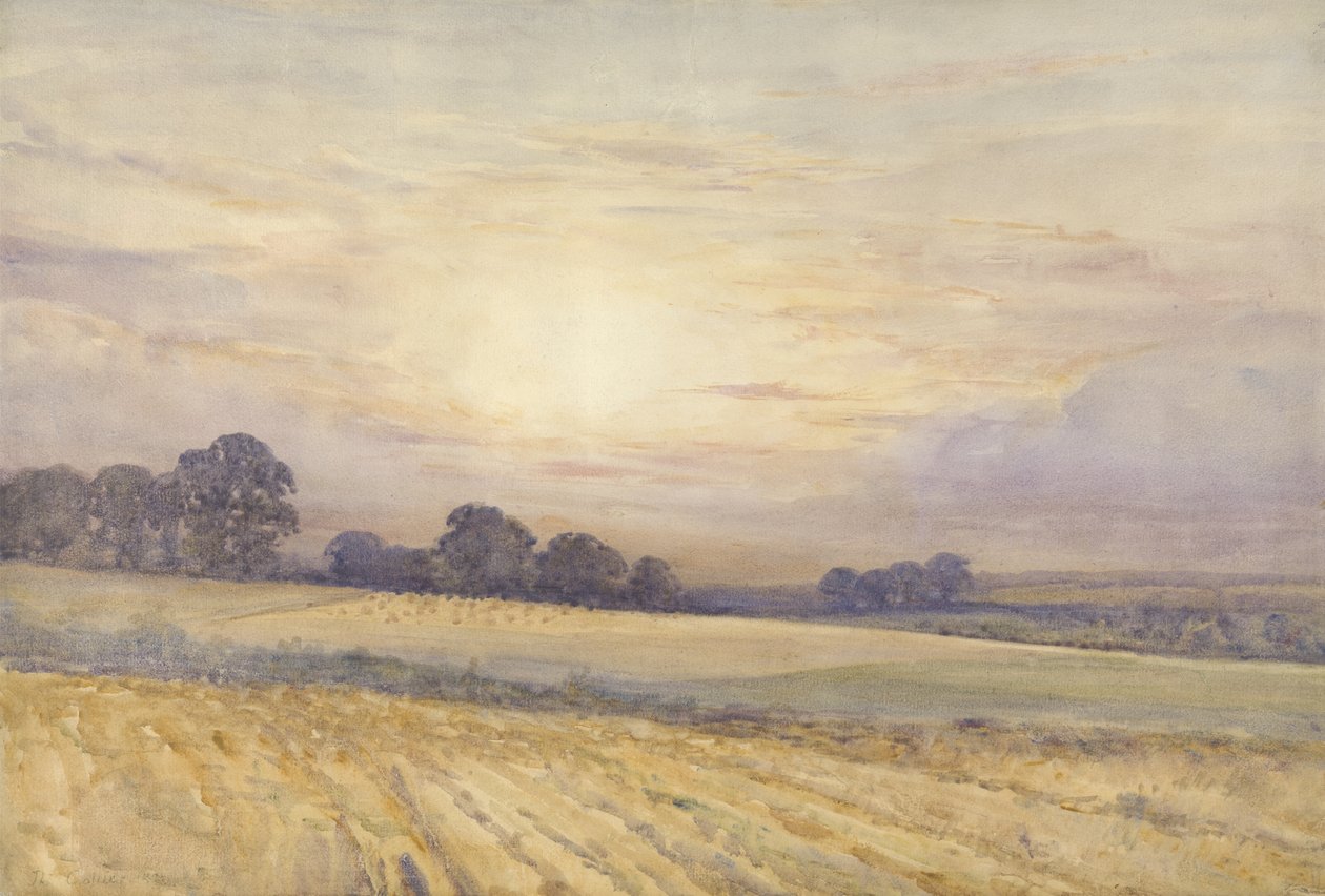 Landschaft bei Sonnenuntergang, ca. 1891 von Thomas Collier