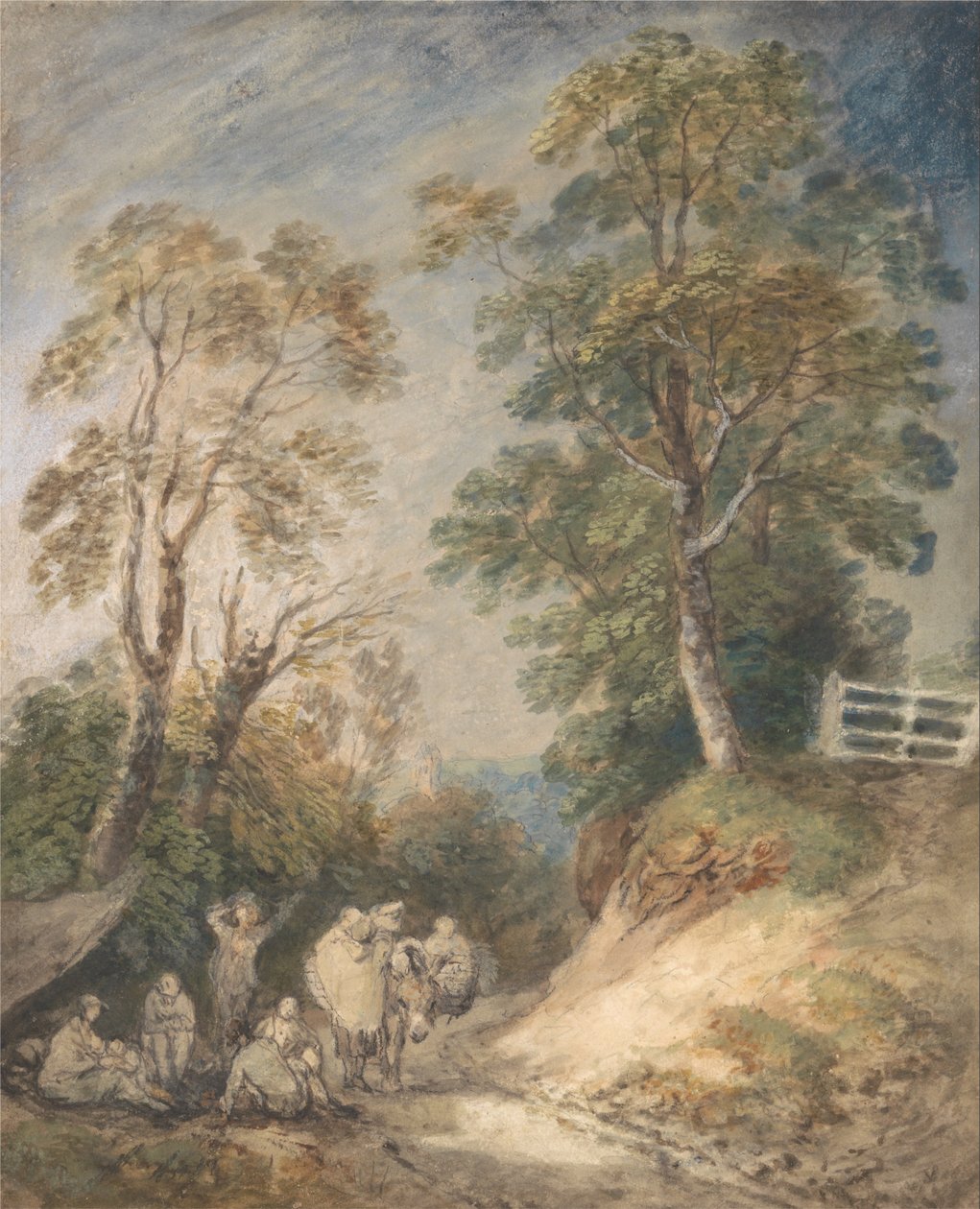 Landstraße mit rastenden Zigeunern von Thomas Gainsborough