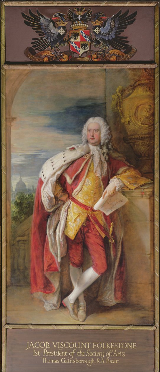 Porträt von Jacob Bouverie, Erster Viscount Folkestone und Erster Präsident der Society of Arts, 1776 von Thomas Gainsborough