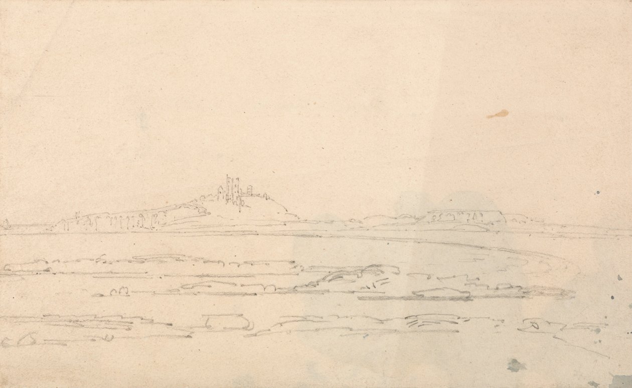 Dustanborough Castle aus der Ferne von Thomas Girtin
