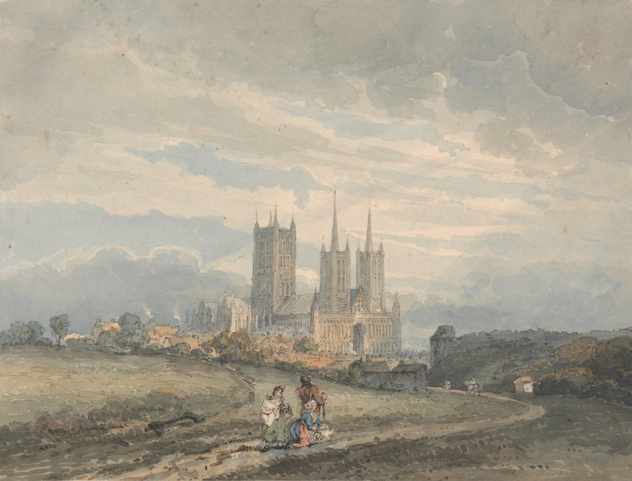 Kathedrale von Lincoln von Thomas Girtin