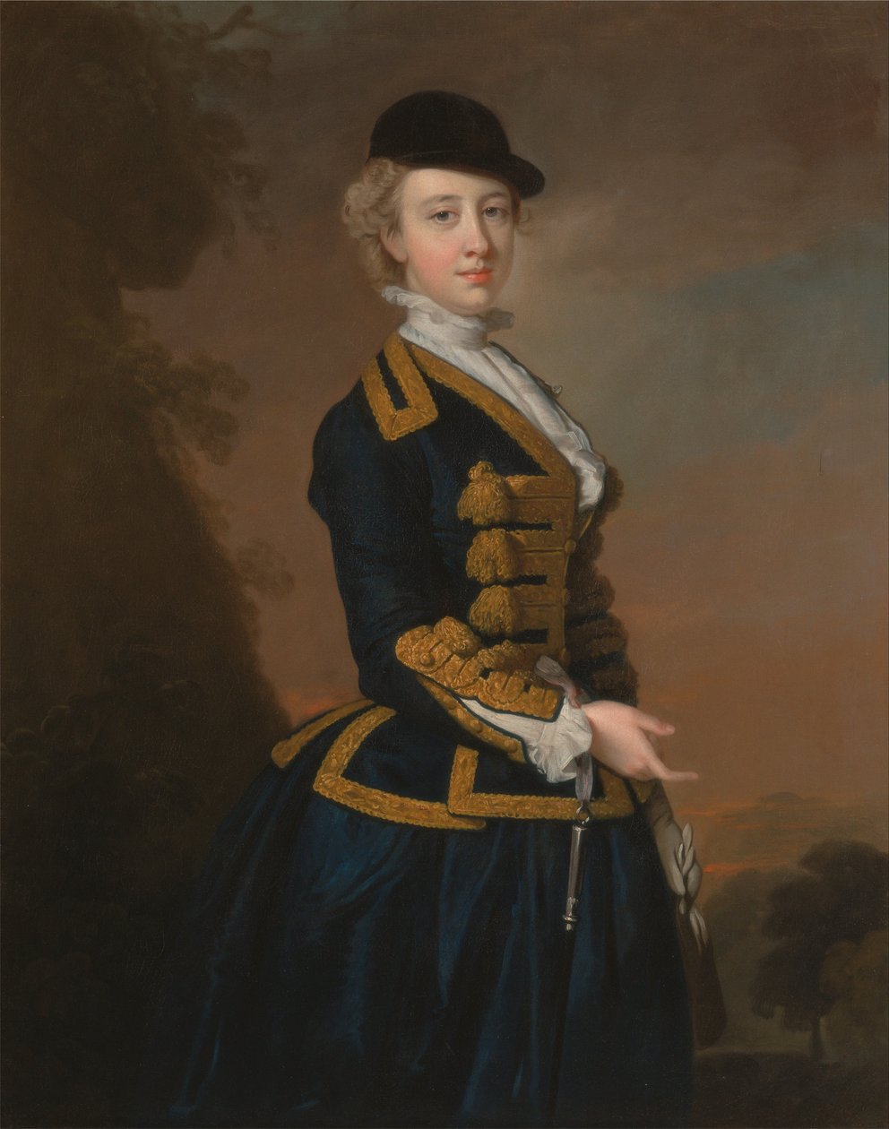 Porträt einer jungen Frau der Fortesque-Familie aus Devon von Thomas Hudson