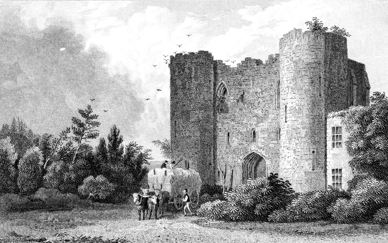 Tunbridge Castle, Kent, graviert von S. Lacey, 1831 von Thomas Mann Baynes