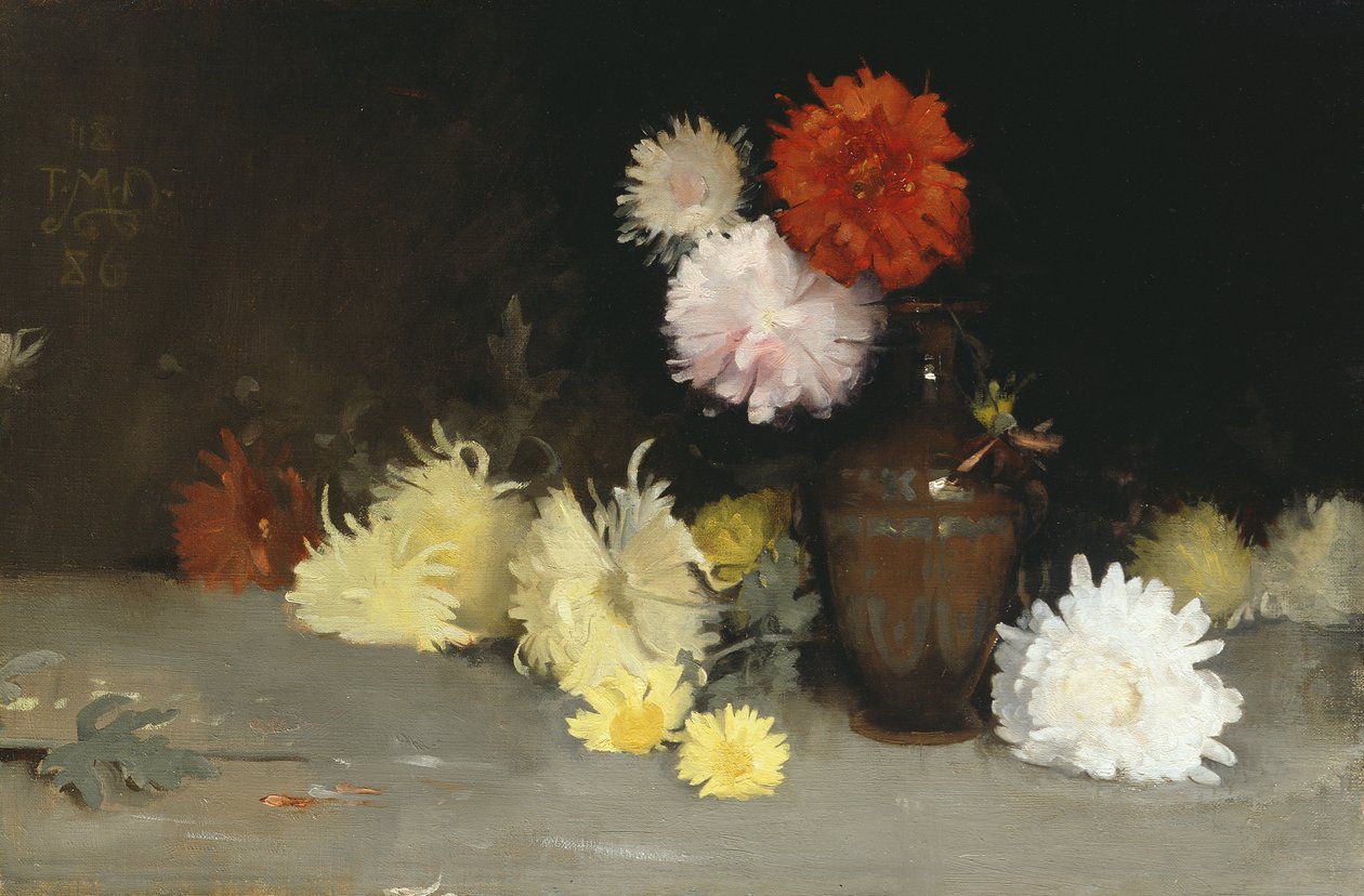 Blumen in einer Vase, 1886 von Thomas Millie Dow