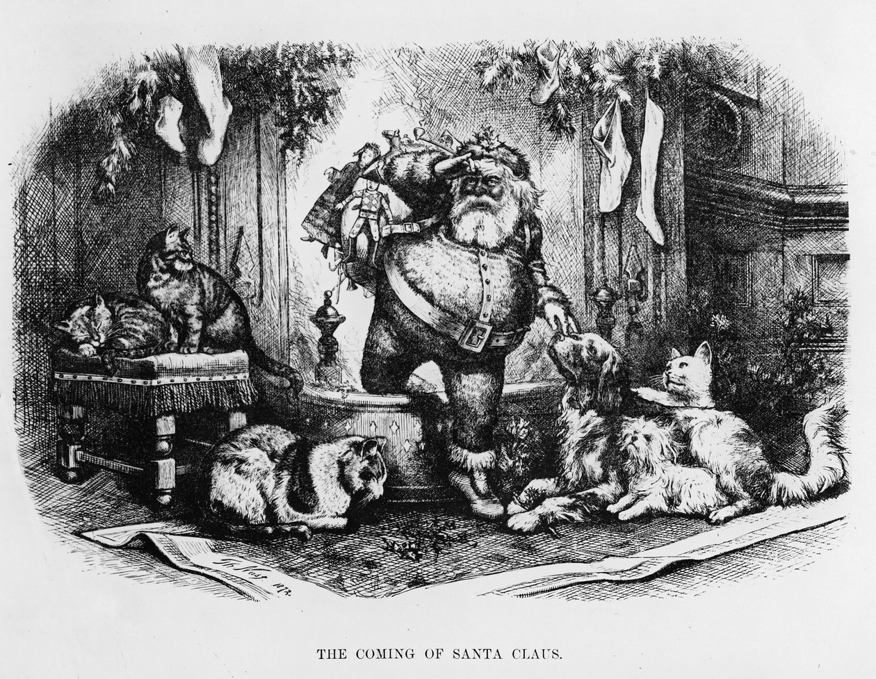 Das Kommen des Weihnachtsmanns von Thomas Nast