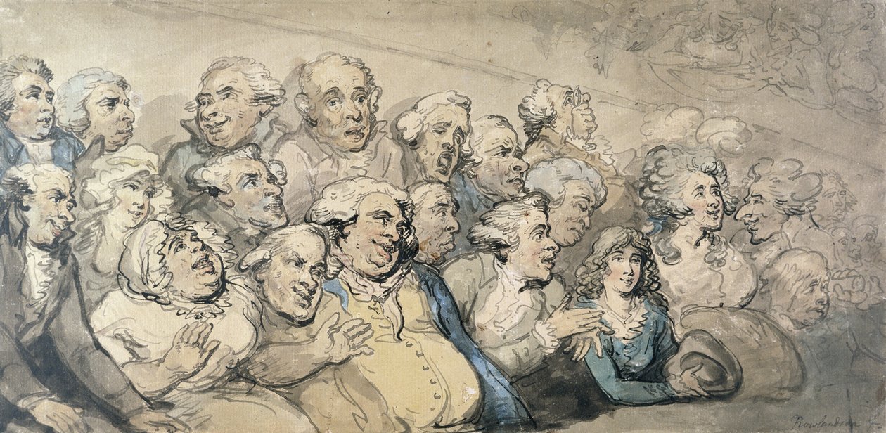 Ein Publikum im Drury Lane Theatre von Thomas Rowlandson