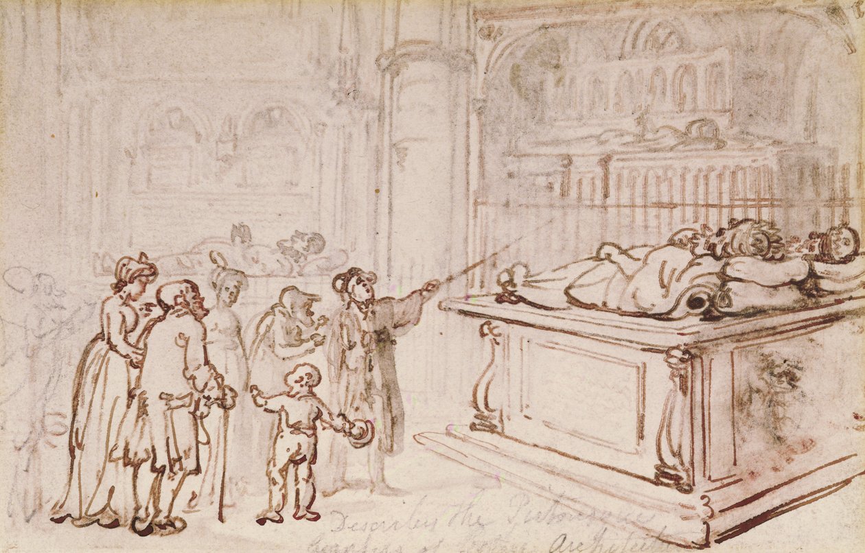 Denkmäler in der Westminster Abbey von Thomas Rowlandson