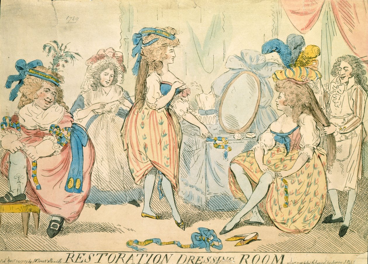 Restaurations-Ankleidezimmer um 1789 von Thomas Rowlandson
