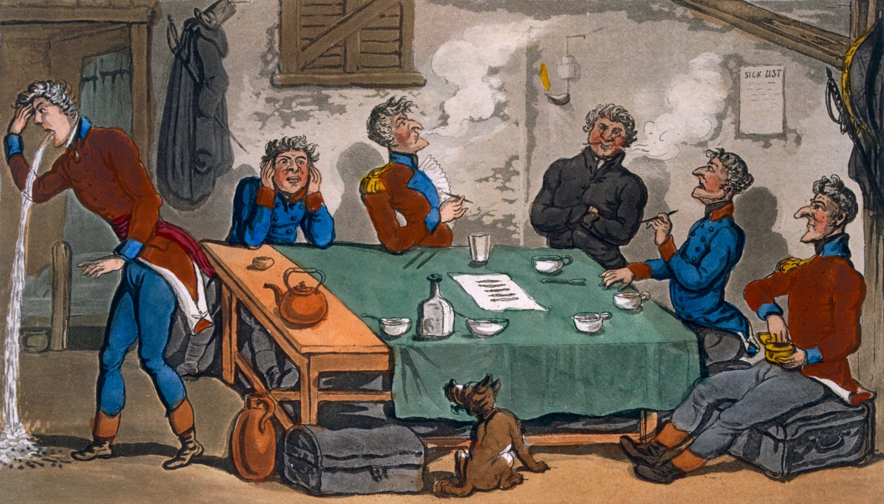 Die militärischen Abenteuer von Johnny Newcombe, mit einem Bericht über seine Kampagne auf der Halbinsel und in Pall Mall, 1816 von Thomas Rowlandson