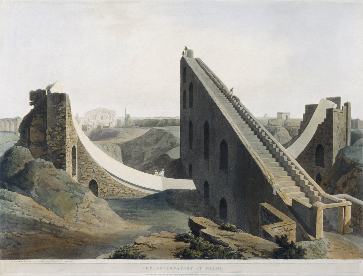 Das Observatorium in Delhi, Tafel XIX aus Oriental Scenery, veröffentlicht 1808 von Thomas und William Daniell