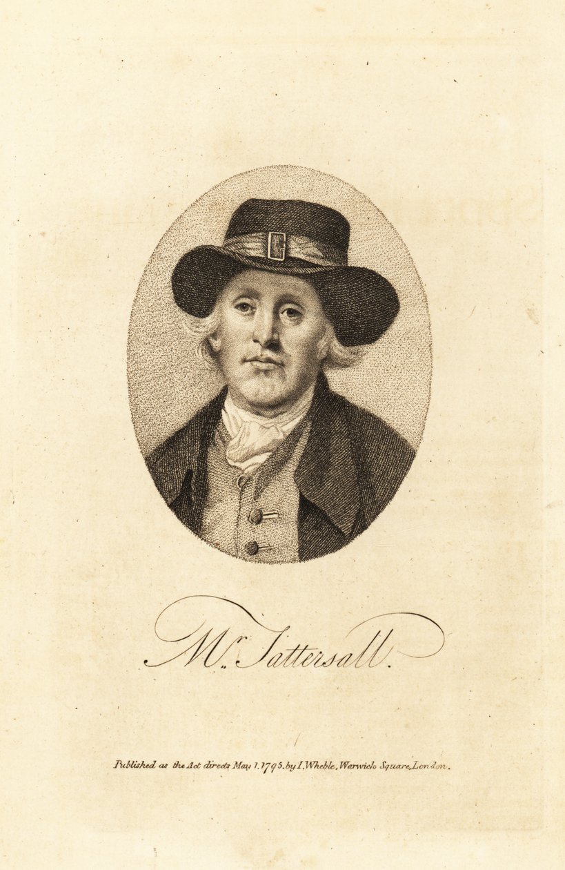 Porträt von Richard Tattersall (1724-1795), Gründer der Rennpferdauktionatoren Tattersalls am Hyde Park Corner, London von Thomas (after) Beach